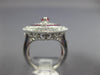 ESTATE EXTRA LARGE 3.88CT DIAMOND & AAA RUBY 14KT WHITE GOLD MARQUISE SHAPE RING