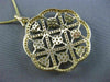 EFFY LARGE 3.0CT DIAMOND 14KT YELLOW GOLD OPEN FILIGREE FLOWER FLOATING PENDANT