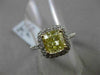 ESTATE 2.07CT GIA FANCY YELLOW DIAMOND 18K WHITE GOLD FILIGREE ENGAGEMENT RING