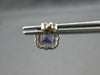 1.67CT DIAMOND & AAA AMETHYST 14KT WHITE GOLD CUSHION & ROUND HALO STUD EARRINGS