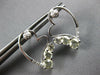 1.32CT DIAMOND & AAA GREEN AMETHYST 14KT WHITE GOLD ROUND HEART HANGING EARRINGS