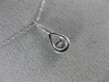 ESTATE .18CT DIAMOND 14KT WHITE GOLD 3D SOLITAIRE TEAR DROP CLASSIC LOVE PENDANT