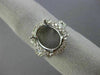 ESTATE LARGE .80CT DIAMOND 14KT WHITE GOLD OVAL HALO SEMI MOUNT ENGAGEMENT RING