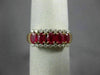 ESTATE 1.30CT DIAMOND & AAA OVAL RUBY 14KT YELLOW GOLD WEDDING ANNIVERSARY RING