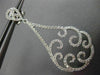 ESTATE LARGE 1.07CT DIAMOND 18KT WHITE GOLD PEAR SHAPE FILIGREE HANGING EARRINGS