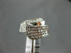 ESTATE WIDE .75T ROUND DIAMOND 14KT WHITE GOLD CLASSIC MULTI ROW SWIRL FUN RING