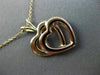 ESTATE 14KT YELLOW & ROSE GOLD CLASSIC DOUBLE HEART LOVE FLOATING PENDANT #25603