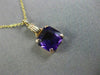 ESTATE 1.50CT AAA AMETHYST 14KT YELLOW GOLD 3D SOLITAIRE FLOATING PENDANT #26240