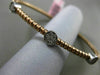 ESTATE .21CT DIAMOND 14KT WHITE & ROSE GOLD PAST PRESENT FUTURE BANGLE BRACELET