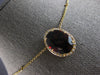 7.99CT DIAMOND & AAA GARNET 14K YELLOW GOLD OVAL & ROUND HALO FUN LOVE NECKLACE
