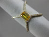 ESTATE LARGE .81CT DIAMOND & AAA YELLOW SAPPHIRE 14KT YELLOW GOLD HALO FUN RING