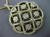 EFFY LARGE 3.0CT DIAMOND 14KT YELLOW GOLD OPEN FILIGREE FLOWER FLOATING PENDANT