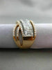 ESTATE 1.42CT MULTI SHAPE DIAMOND 18KT WHITE GOLD CRISS CROSS INFINITY LOVE RING