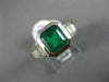 2.90CT DIAMOND & AAA EMERALD 14KT WHITE GOLD 3D SQUARE OCTAGON ENGAGEMENT RING