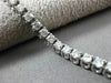 ESTATE 3.0CT ROUND DIAMOND 14KT WHITE GOLD CLASSIC 3 DIMENSIONAL TENNIS BRACELET