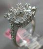 ESTATE 1.36CT ROUND & BAGUETTE DIAMOND 18KT WHITE GOLD FRIENDSHIP PROMISE RING