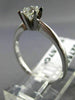 ANTIQUE .59CT OLD MINE DIAMOND 14KT WHITE GOLD SOLITAIRE ENGAGEMENT RING #17943