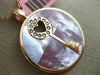 LARGE .10CT DIAMOND & AAA PURPLE MOTHER OF PEARL 14KT ROSE GOLD HEART PENDANT