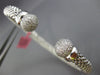 ESTATE 1.50CT DIAMOND 14KT WHITE GOLD 3D PAVE MESH LOVE FLEXIBLE BANGLE BRACELET