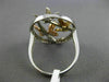 ESTATE .93CT DIAMOND 14KT WHITE YELLOW & ROSE GOLD 3D CIRCLE BUTTERFLY FUN RING