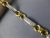 ESTATE 1.26CT DIAMOND 14KT WHITE & YELLOW GOLD 3D CHANNEL TENNIS BRACELET #16619