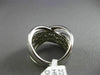 ESTATE LARGE 1.56CT DIAMOND 18KT WHITE GOLD 3D MULTI ROW CRISS CROSS LOVE RING