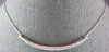 .82CT DIAMOND 14KT WHITE GOLD 3D 2 ROW GRADUATING HAPPY FACE BAR LOVE NECKLACE