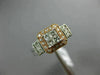 WIDE .50CT ROUND & BAGUETTE DIAMOND 14KT WHITE & ROSE GOLD HALO ENGAGEMENT RING