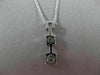 ESTATE LARGE .66CT ROUND DIAMOND 14KT WHITE GOLD 3 STONE FLOATING PENDANT #16660