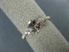 ESTATE .85CT DIAMOND & AAA CUSHION CUT MORGANITE 14K WHITE GOLD 3D FUN LOVE RING