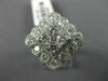 ESTATE EXTRA LARGE 2.24CT DIAMOND 18KT WHITE GOLD 3D FLOWER SQUARE ETOILE RING