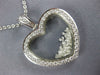 ESTATE LARGE 1.01CT DIAMOND 18KT WHITE GOLD CLASSIC HEART FLOATING LOVE PENDANT