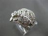 ANTIQUE WIDE .60CT OLD MINE DIAMOND 14K WHITE GOLD FILIGREE LEAF FUN RING #21792