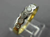 ESTATE .50CT DIAMOND 14KT WHITE & YELLOW GOLD 3D PYRAMID ANNIVERSARY RING #22466