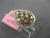 LARGE 2.21CT WHITE & PINK DIAMOND 18KT 2 TONE GOLD PEAR SHAPED ANNIVERSARY RING