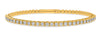 2.0CT DIAMOND 14KT YELLOW GOLD 3D CLASSIC MULTI BEAD CUFF TENNIS BANGLE BRACELET