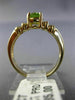 ESTATE 1.08CT ROUND DIAMOND & AAA OVAL PERIDOT 14KT YELLOW GOLD ENGAGEMENT RING