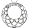 ESTATE 1.0CT DIAMOND 14KT WHITE GOLD 3D CIRCULAR FILIGREE FUN FLOATING PENDANT