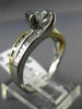 ESTATE 1.0CT DIAMOND 14KT WHITE & YELLOW GOLD 3D TENSION ENGAGEMENT RING #20076