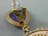 ESTATE LARGE 2.70CT DIAMOND AMETHYST 18K WHITE & ROSE GOLD HALO CLIP ON EARRINGS