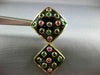 EXTRA LARGE DAVID WEBB 5.20CT MULTI GEM 18KT YELLOW GOLD HANGING EARRINGS #26673