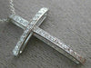 ESTATE LARGE .35CT ROUND DIAMOND 18KT WHITE GOLD 3D CLASSIC CROSS PENDANT #1140