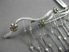 EXTRA LARGE 4.51CT WHITE & CHOCOLATE FANCY DIAMOND 18KT WHITE GOLD FLOWER BROOCH