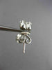 ANTIQUE .64CT DIAMOND 18KT WHITE GOLD CLASSIC SOLITAIRE HANGING EARRINGS #11366