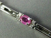 ESTATE 5.66CT DIAMOND & EXTRA FACET PINK SAPPHIRE 14K WHITE GOLD TENNIS BRACELET