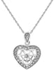 ESTATE SMALL .25CT DIAMOND 14KT WHITE GOLD 3D OPEN FILIGREE HEART LOVE PENDANT
