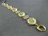 ESTATE WIDE 2.25CT DIAMOND & YELLOW TOPAZ 18KT TWO TONE GOLD 3D OVAL BRACELET