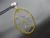ESTATE LARGE .36CT DIAMOND 18K WHITE & YELLOW GOLD 3D OVAL SQUARE WOVEN EARRINGS