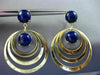 ESTATE LARGE 15CT AAA AMETHYST 14KT YELLOW GOLD MULTI CIRCULAR HANGING EARRINGS