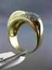 WIDE 1.65CT ROUND & PRINCESS DIAMOND 14KT YELLOW GOLD 3D 7 STONE MULTI ROW RING